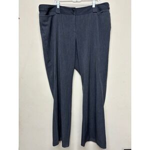 Lane Bryant 22 Tall Long Dress Pants Gray Stretch Career Slacks Womens Plus